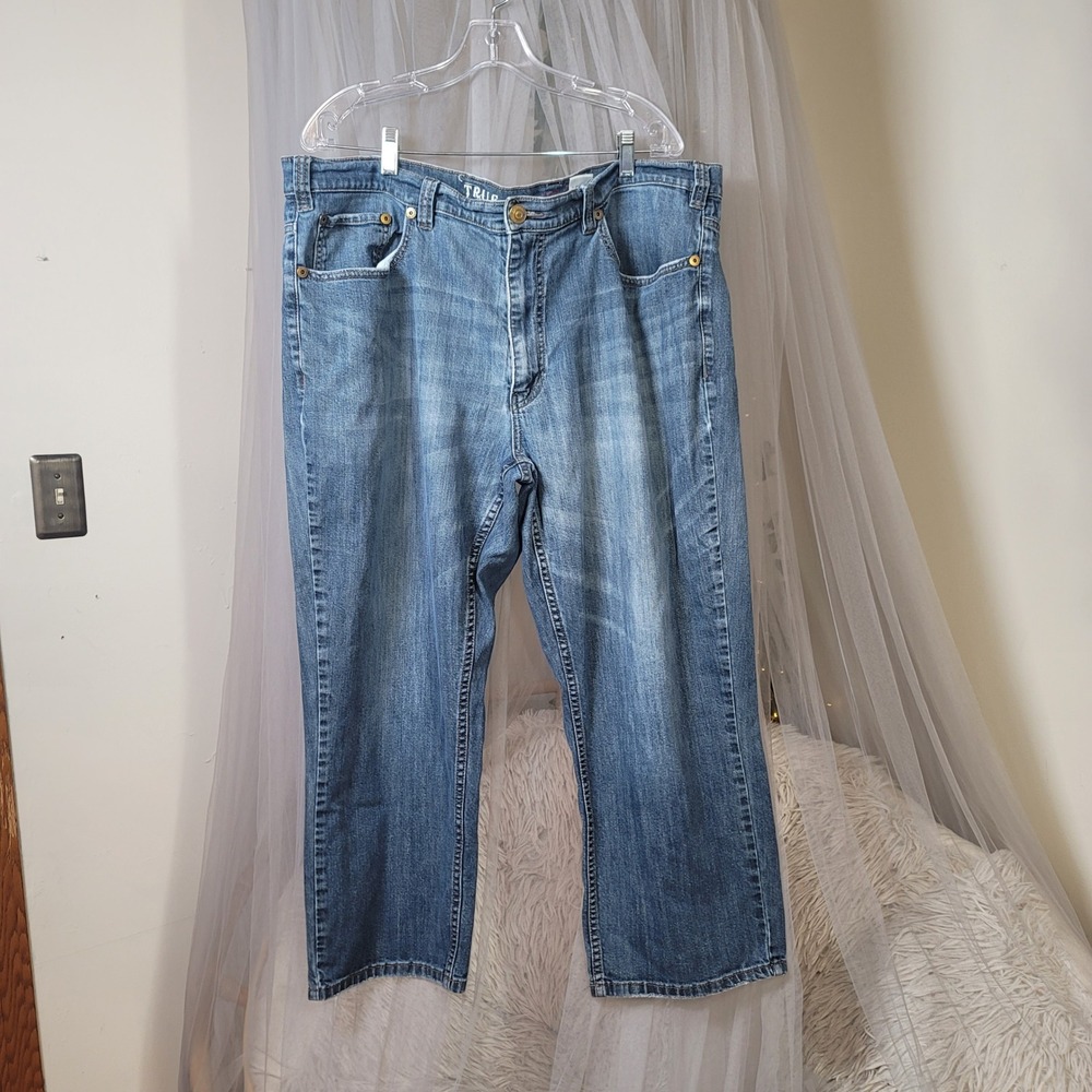 Y2K True Nation Relaxed Fit Jeans Blue‎ Denim 43x26 Size 44 Short Casual Work